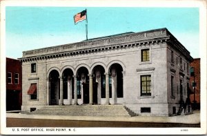 Postcard United States Post Office in High Point, North Carolina