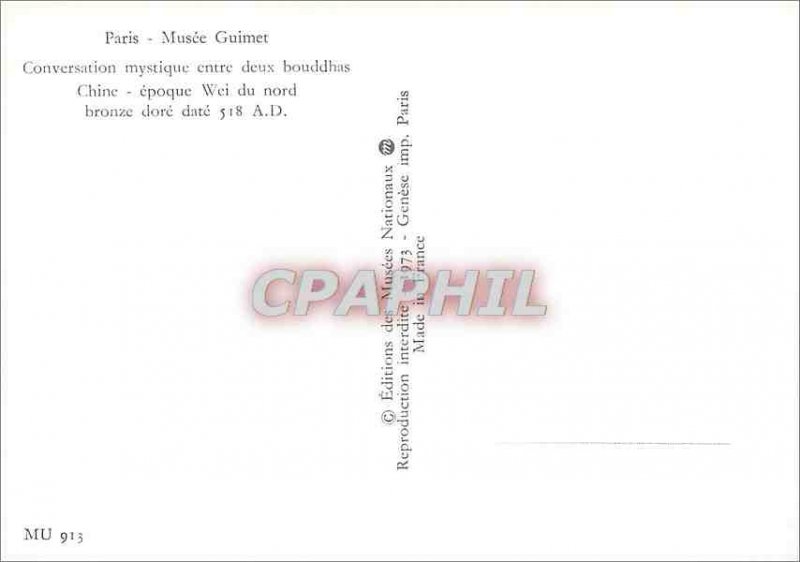 Modern Postcard Paris Musee Guimet Mystical conversation between two Buddhas ...