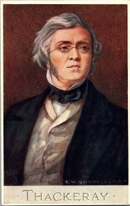 Tucks 9557 Men of Letters William Makepeace Thackeray Vintage Postcard M73