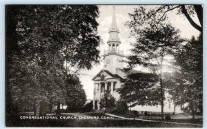 CHESHIRE, Connecticut CT ~ CONGREGATIONAL CHURCH New Haven County 1940s Postcard