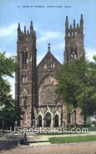 St Mary's Church - Massillon, Ohio OH Postcard