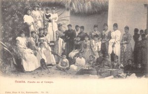 Ocana Spain Women and Children  Dressed for a Festival Fiesta Postcard AA110442