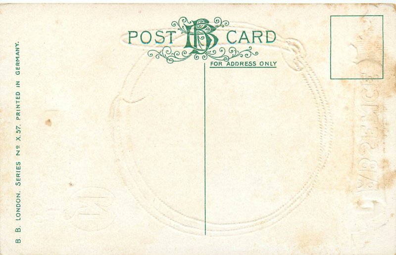 BB London Postcard E 57 Absence Makes The Heart Grow Fonder Christmas Cowboy