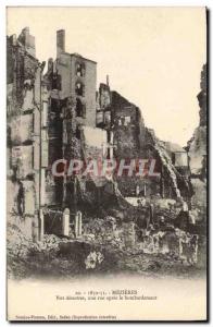 Old Postcard Mezieres Our disasters street Militaria After Bombing