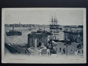 Hampshire PORTSMOUTH Gosport Sound shows FLOATING BRIDGE & OFFICE c1905 Postcard