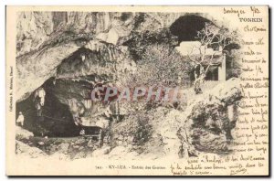 Old Postcard Cave Caves Ky Lua Entree of Tonkin Indochina caves