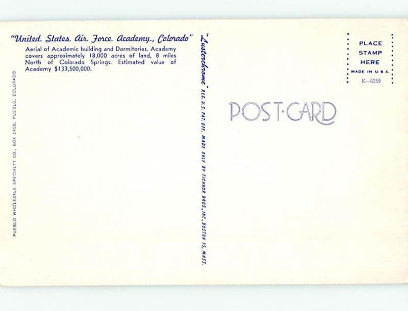 Pre-1980 SCHOOL BUILDING Usaf Academy - Colorado Springs Colorado CO J8067