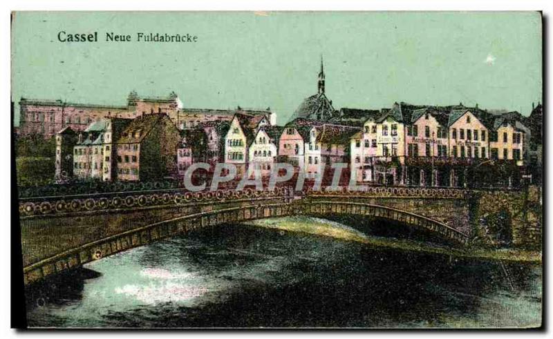 Postcard Old Cassel Neue Fuldabrücke