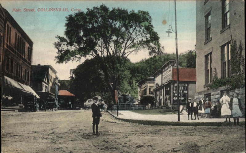 Collinsville Connecticut CT  Main St. Canton c1910 Postcard