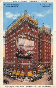 Jacksonville Florida 1935 Postcard Hotel Mayflower