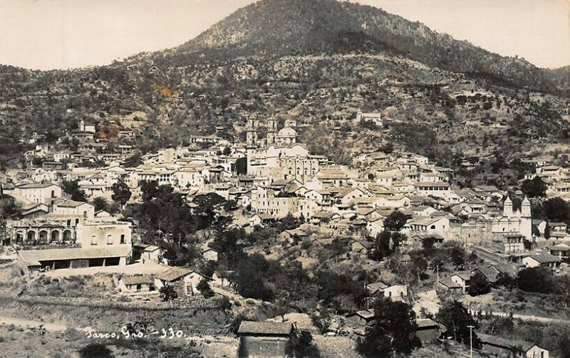 Fasco Mexico Panoramic Hillside View Real Photo Postcard