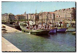 Postcard Modern Santander Puerto Chico Boat