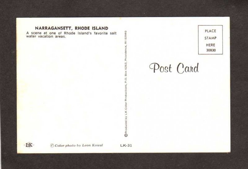 RI Beach Bathers Narragansett Rhode Island Postcard