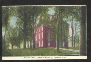 EPWORTH IOWA OLD SEMINARY HALL MAQUOKETA IOWA 1910 VINTAGE POSTCARD