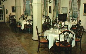 Vintage Postcard Main Dining Room National Home Daughters of America Tiffin OH