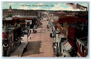 c1910 Union Avenue Looking Store Exterior North Pueblo Colorado Vintage Postcard 