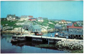 Peggys Cove Village, Nova Scotia, Men Fixing Fishing Nets