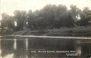 Hawarden Iowa~Real Photo Postcard~Scene on Placid Big Sioux River~c1910 Slack