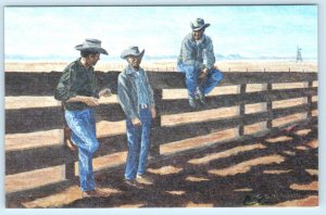 Artist E.G. Thompson HOT AIR SPECIALIST Cowboys Bronc Riders  4x6 Postcard