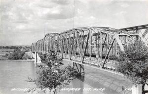 B19/ Nebraska City Ne Real Photo RPPC Postcard 1961 Missouri River Bridge 2