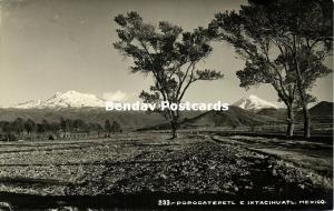 mexico, Popocatépetl and Iztaccihuatl Volcano (1940s) RPPC