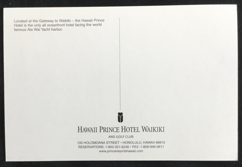 Unused Postcard Hawai’i Prince Hotel Waikiki