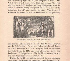 1876 Victorian Penn Laying Out The Plan of Philadelphia Engraving 2T1-57f