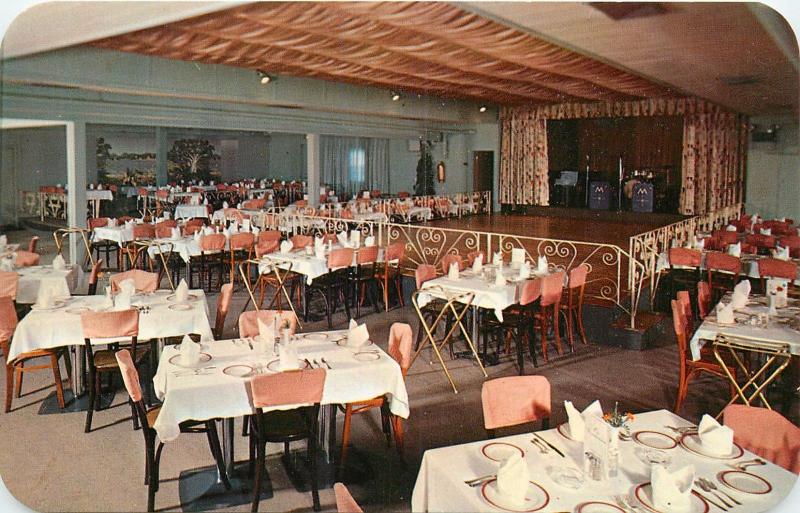 Brunos Restaurant North Easton Massachusetts dance floor stage Postcard