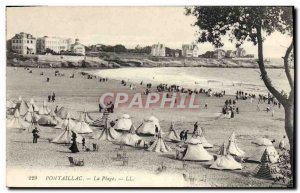 Old Postcard Pontaillac The Beach