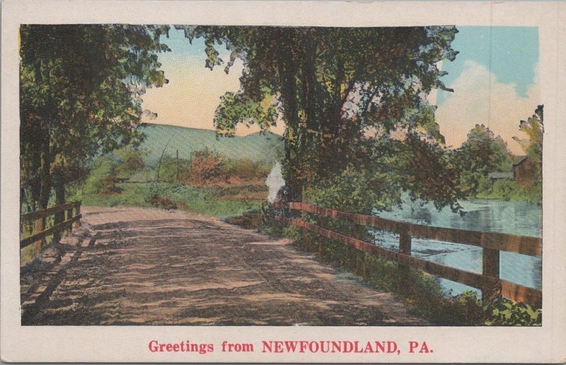 Postcard Greetings from Newfoundland PA