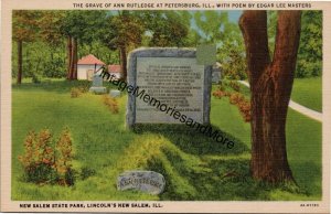 The Grave of Ann Rutledge Lincoln's New Salem IL Postcard PC325