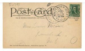 VT - White River Junction. Looking Up Maple Street ca 1905