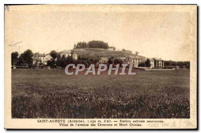 Postcard Old Saint Agreve Ardeche summer resort renowned Villas Avenue des Ce...