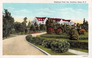 SOUTHERN PINES, NC North Carolina  HIGHLAND PINES INN  Moore Co c1940's Postcard