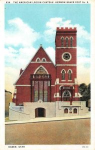 OGDEN, Utah UT  AMERICAN LEGION CHATEAU~Hermon Baker Post No 9  ca1920s Postcard