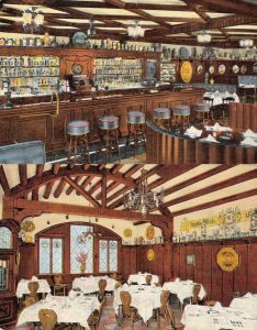 MILWAUKEE, WI Wisconsin  KARL RATZSCH'S Dining Room & Bar  *2* c1950's Postcards