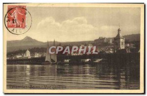 Old Postcard Evian les Bains General View