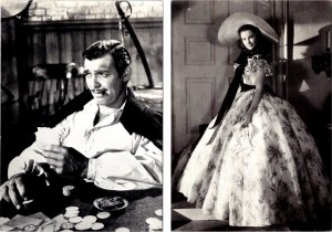 2~4X6 REPRO Movie Postcards 1939 GONE WITH THE WIND Rhett Butler~Scarlett O'Hara