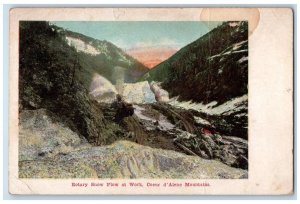 Coeur d'Alene Idaho Postcard Rotary Snow Plow Work Locomotive Train 1908 Antique