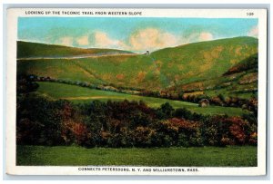 c1930's Looking Up The Taconic Trail from Western Slope Petersburg NY Postcard 