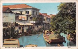 MANILA PHILIPPINE ISLANDS BONONDO ESTERO THE FAMOUS CHINESE DISTRICT POSTCARD