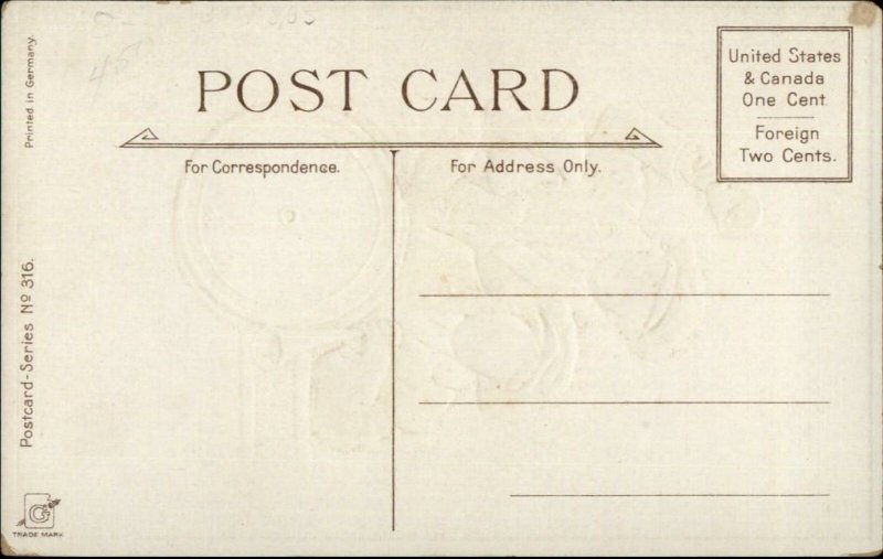 New Year - Kids Celebrate c1910 Frances Brundage c1910 Postcard 