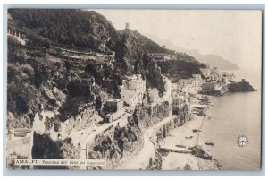 Amalfi Campania Italy Postcard Panorama of Hotel Dei Cappuccini c1905 RPPC Photo