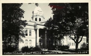 Cline RPPC Postcard 1-Z-354 Colbert County Court House, Tuscumbia AL Unposted