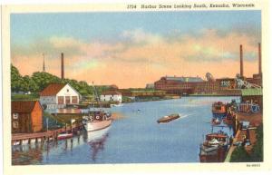 Linen Harbor Scene looking South Kenosha Wisconsin WI