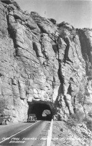 Arizona Claypool Tunnel Superior Hwy autos 1940s RPPC Photo Postcard 21-10830
