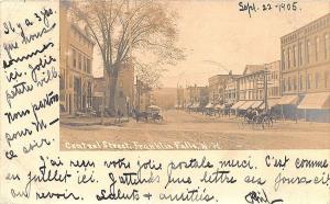 Franklin Falls NH Central Street Store Front's 1905 RPPC Postcard