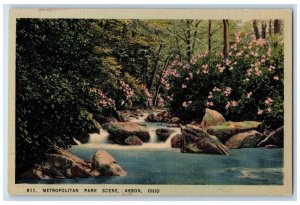 1940 Scenic View Metropolitan Park Scene Akron Ohio OH Vintage Unposted Postcard 