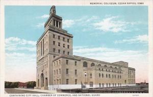 Iowa Cedar Rapids Memorial Coliseum Containg City Hall Chamber Of Commerce & ...