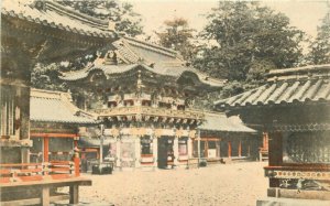 Japan hand Colored Yomeimon Nikko Futaba Kobe Postcard 21-11435